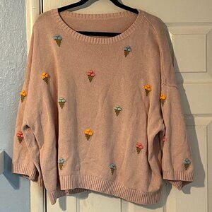 LOFT Blush Pink Crewneck Sweater